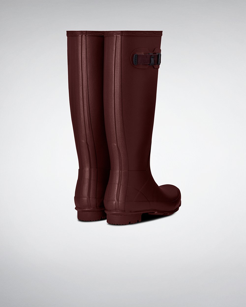 Botas de Lluvia Altas Hunter Mujer - Norris Field - Morados Rojos - KEAIUFY-25